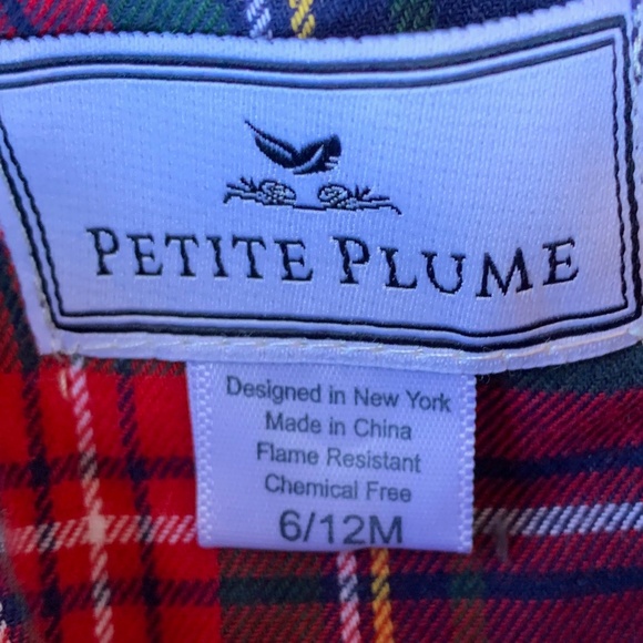 Petite Plume Windsor Tartan Flannel One-Piece Pajamas - Picture 7 of 8